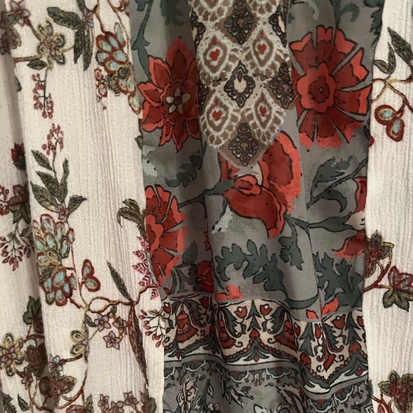Style & Co Floral Flowy Boho Tunic Peasant Top size M Beachy - Picture 3 of 8